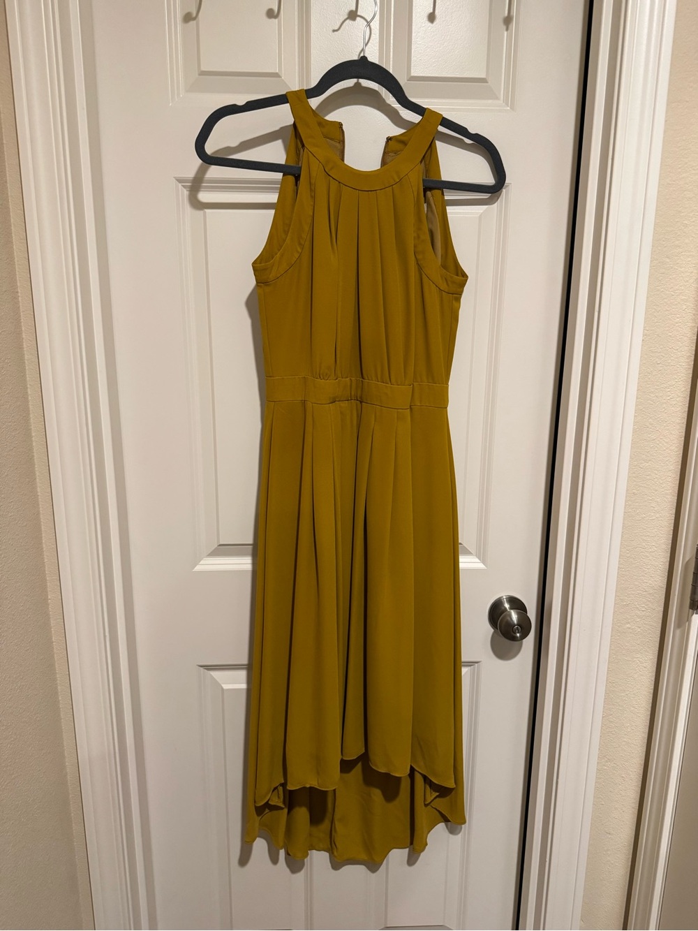 Banana Republic Mustard Halter High-Low Dress